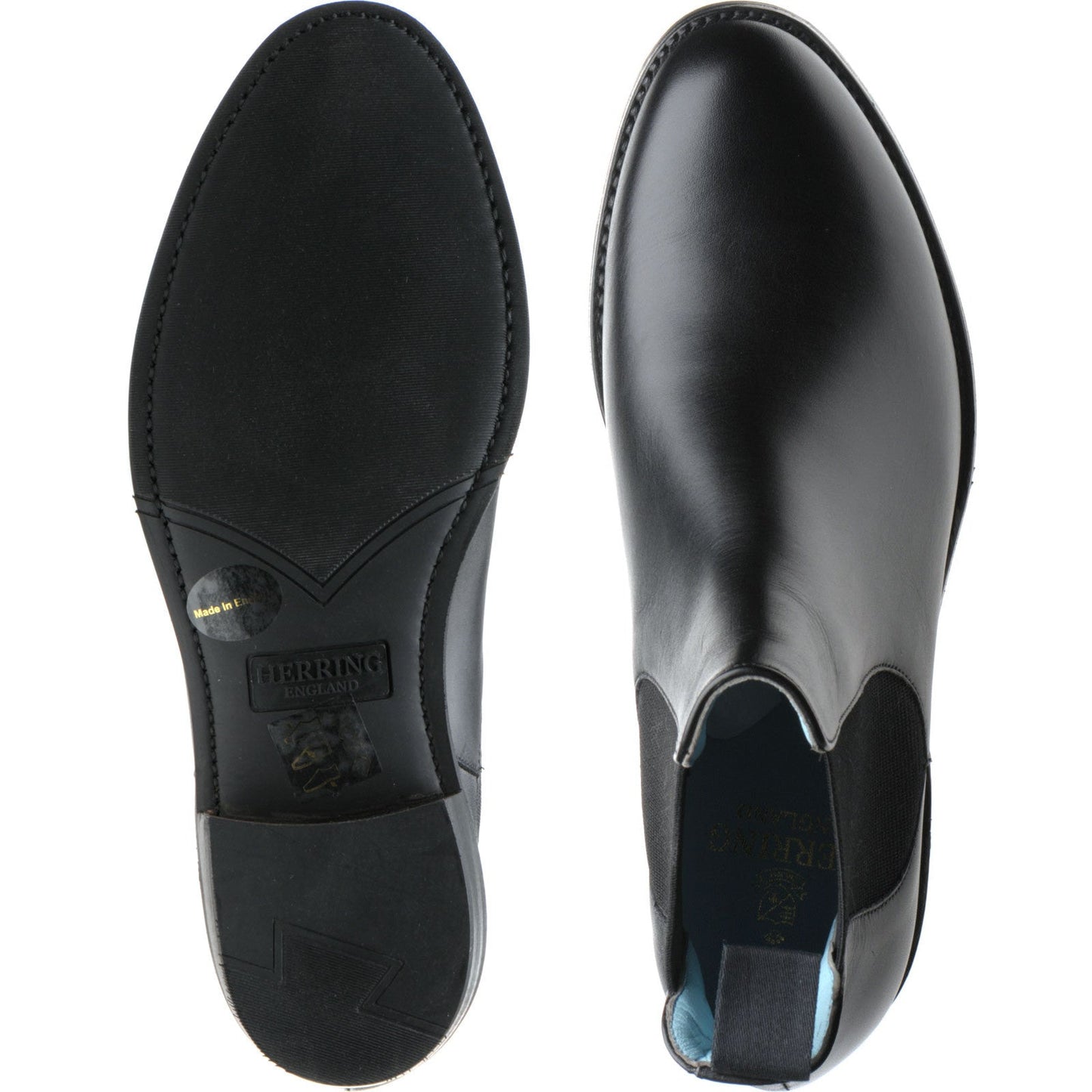 Herring Tamara Ladies rubber-soled Chelsea boots in black calf