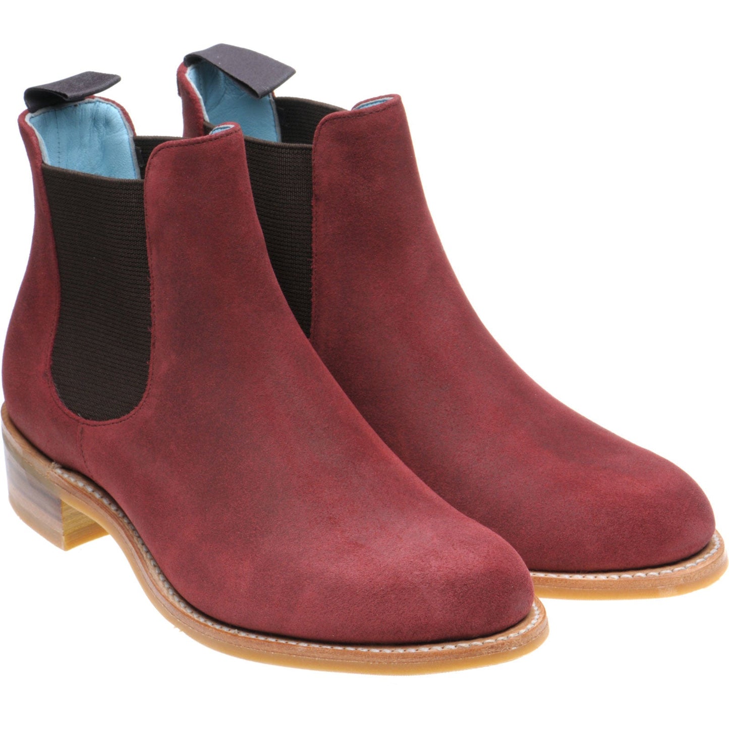 Herring Tamara Ladies rubber-soled Chelsea boots in plum suede