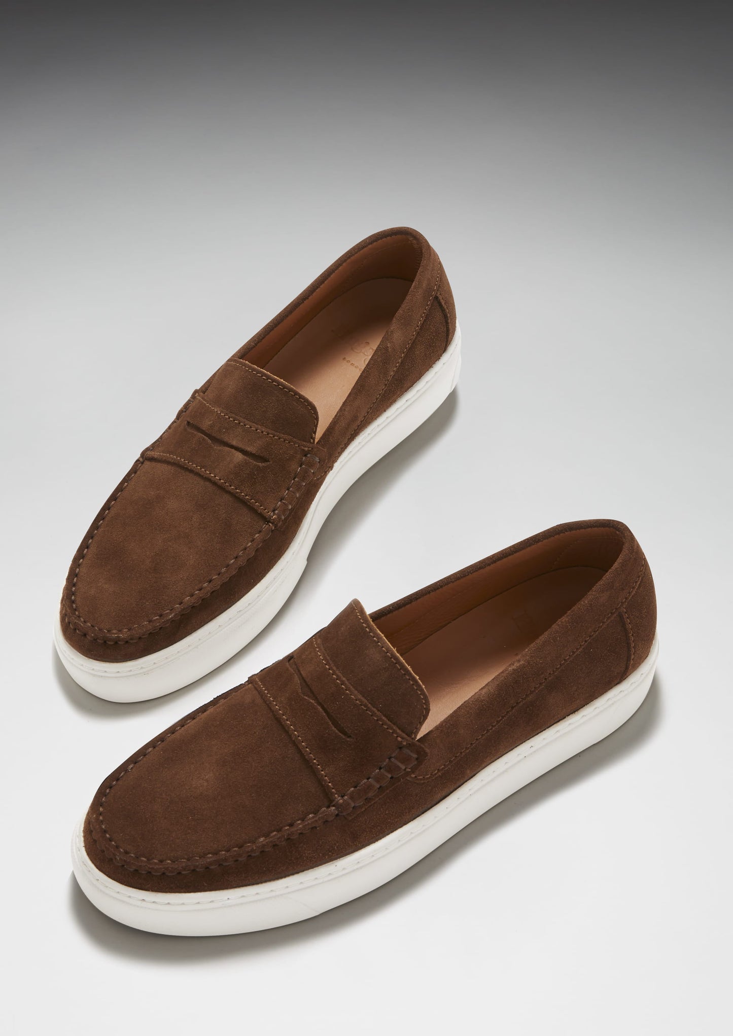 Slip-on Loafers, brown suede