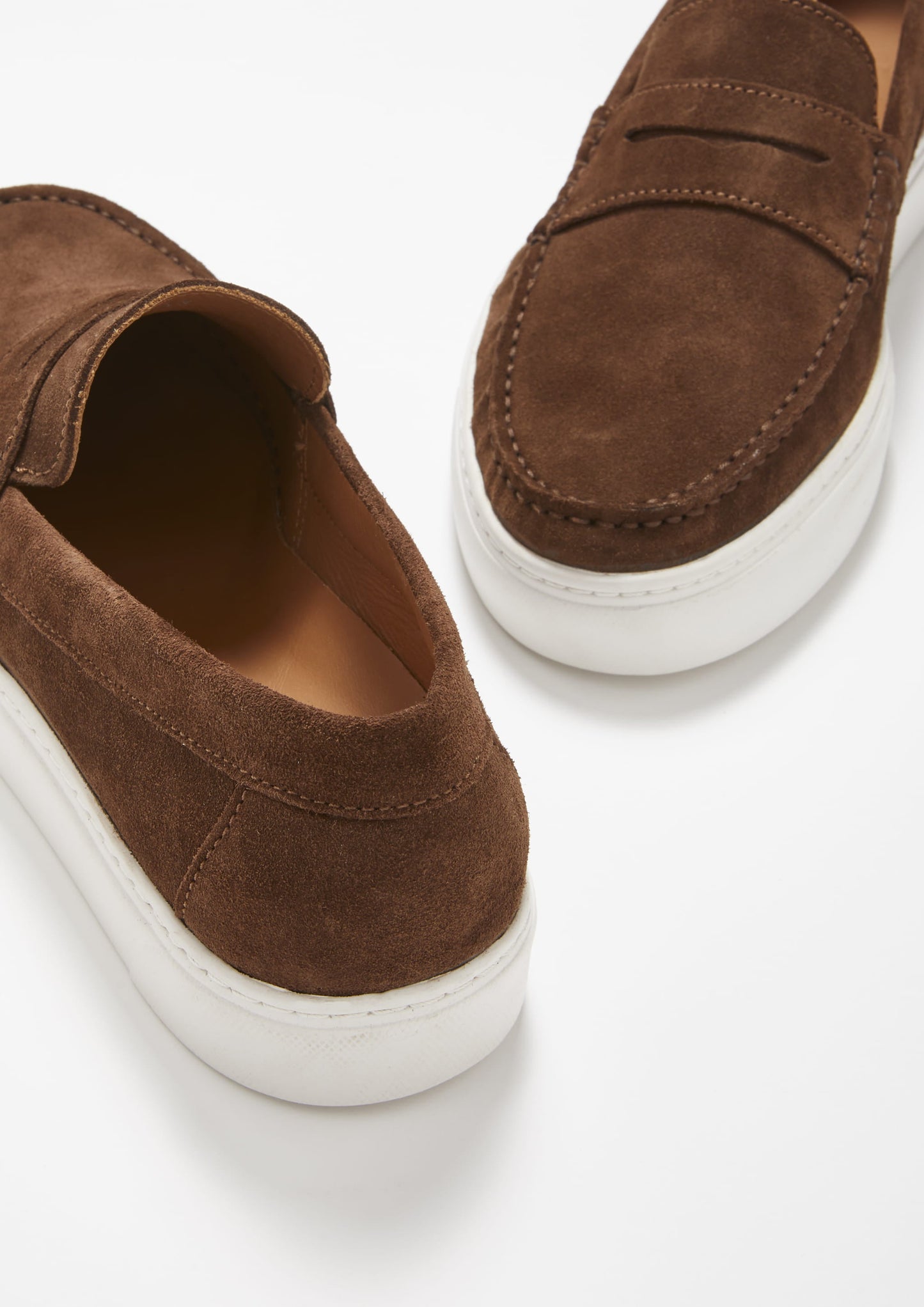 Slip-on Loafers, brown suede