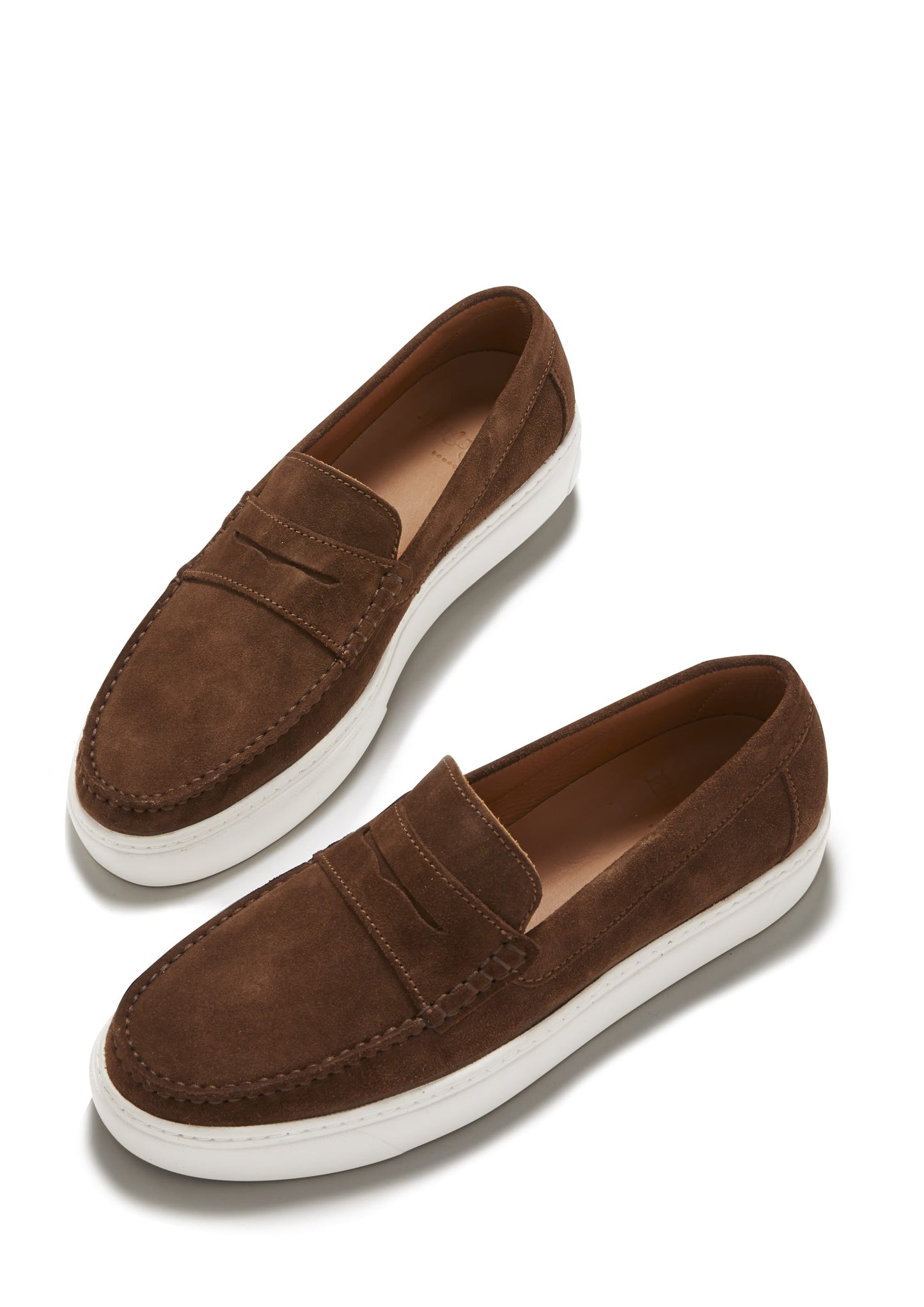 Slip-on Loafers, brown suede