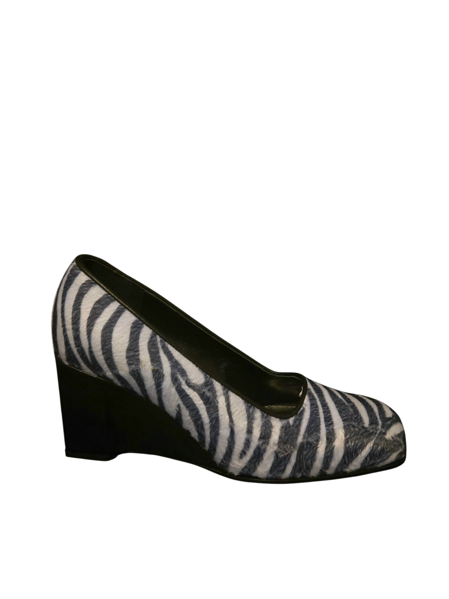 Gardone 1069-70 Zebra Print Wedge Heel