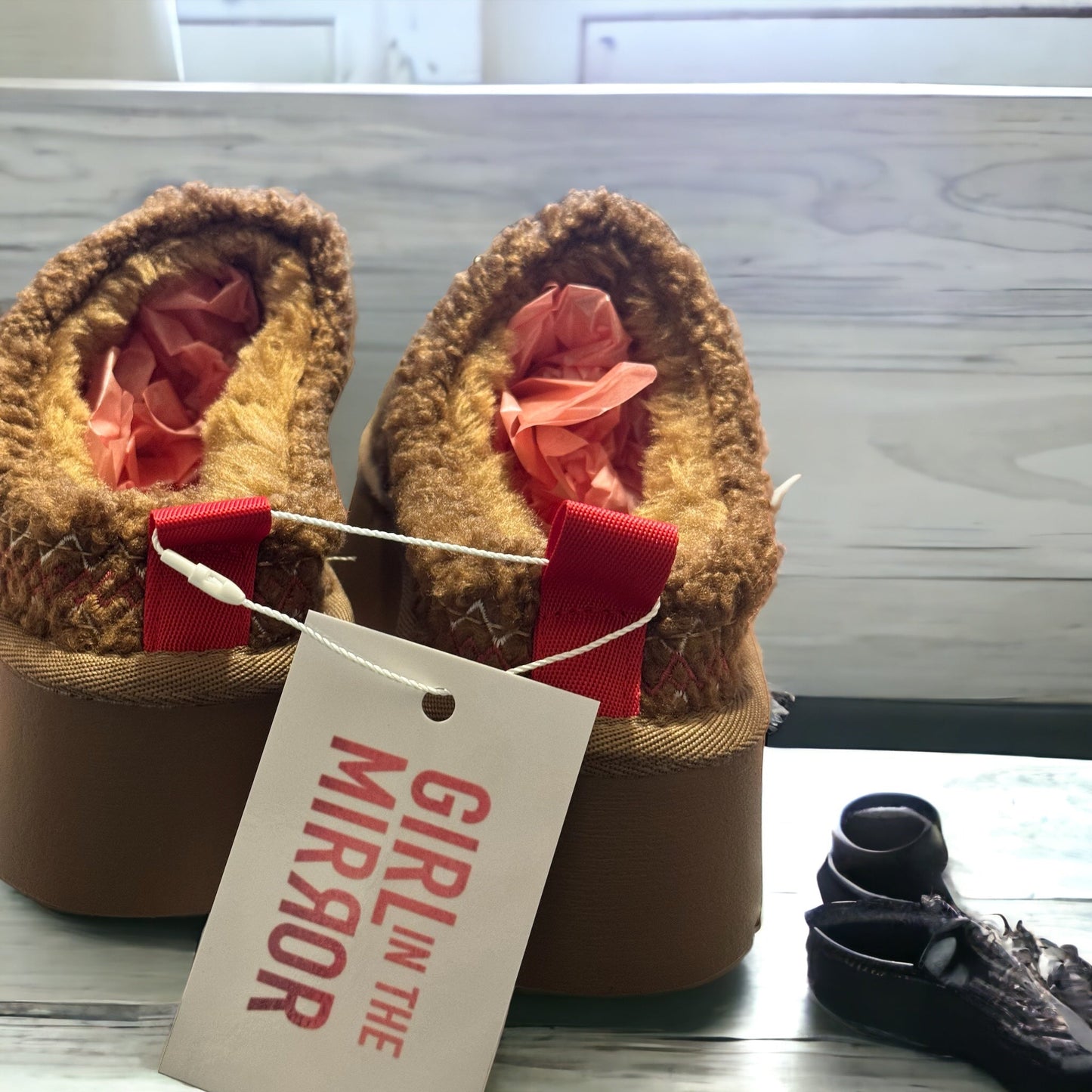 Fleece Platform Cosy Mule